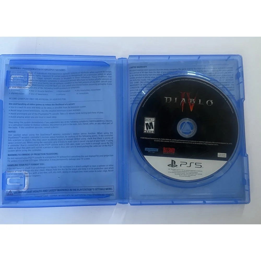 Diablo 4 - Sony PlayStation 5 PS5 Video Game - Excellent Condition!!!